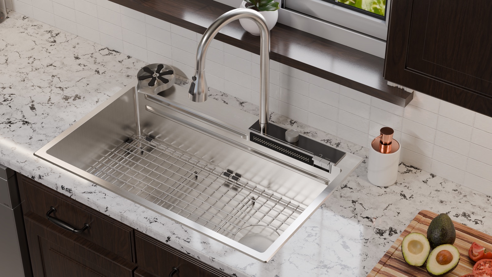 ATL315-BR Acier inoxydable brossé kit d'evier